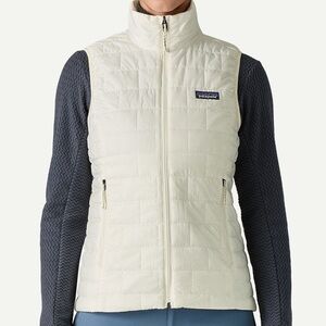 *PATAGONIA* Women's White Nano Puff Vest Medium Warm Lightweight Packable Hiking
